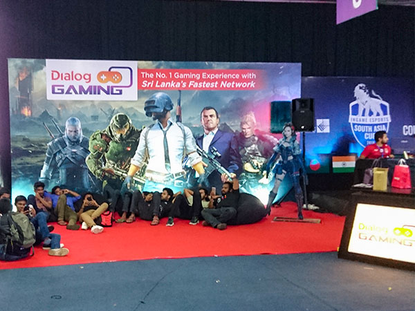 スリランカのeスポーツイベント。現地通信キャリアと『PUBG』のタイアップ(筆者提供)