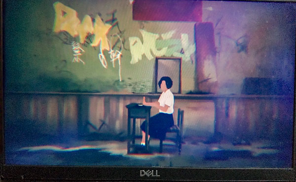 ゲーム『返校』、台湾版のプロモーションムービー(NNA撮影)