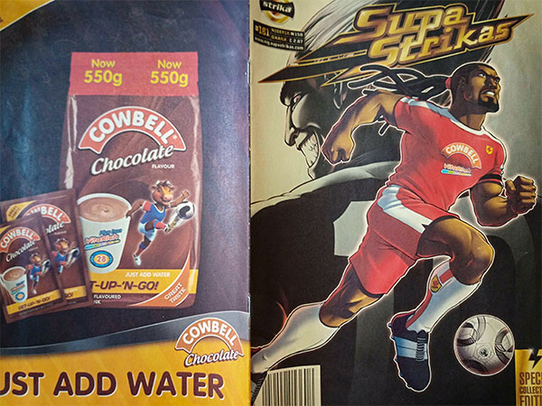 ナイジェリアで見つけた『Supa Strikas』のコミック版表紙。(筆者提供)