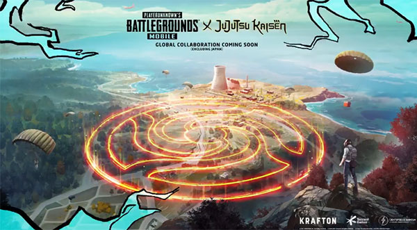 『PUBG MOBILE』と『呪術廻戦』のタイアップ告知(公式ツイッターより)