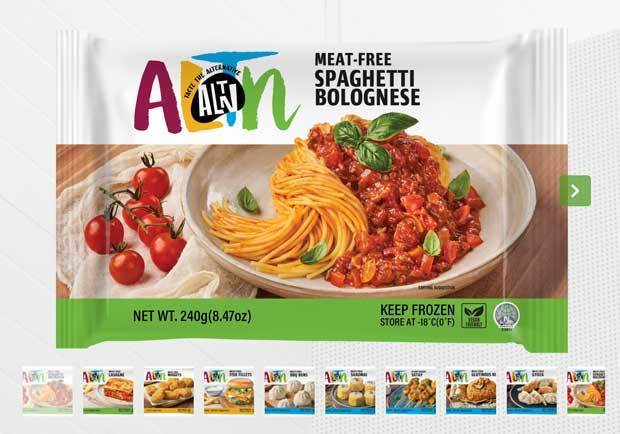 冷凍食品大手ティーイージア・フードマニュファクチャリングの植物由来ブランド「ＡＬＴＮ」の製品群（同社ウェブサイトより）