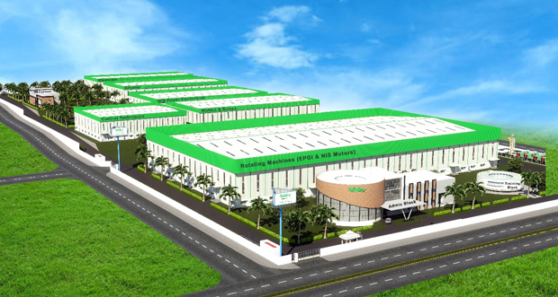 インド南部カルナタカ州の新工場の完成予想図（ニデック提供）