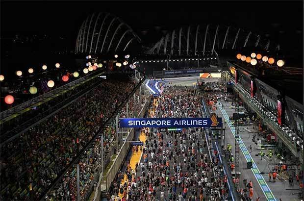 今年のＦ１シンガポール・グランプリの観客数は予想をやや上回る26万4,108人だった（ST PHOTO: MARK CHEONG）