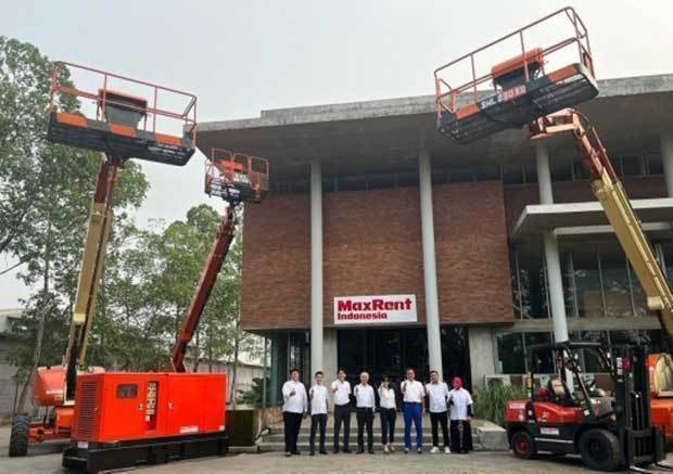 建設・産業用機械のレンタルサービスを提供するマックスレント・インドネシア（丸紅提供）