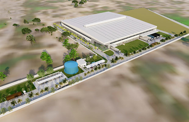 ベルビン・レンゴー・コンテナーズが南部シプコット工業団地に建設している新工場の完成予想図（レンゴー提供）