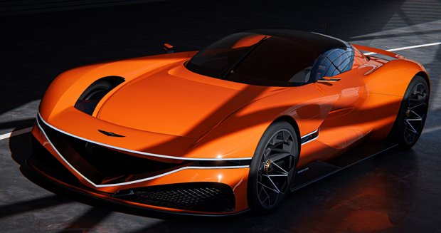 初公開された「Genesis X Gran Berlinetta Vision」のグランツーリスモ特別コンセプトカー（現代自提供）