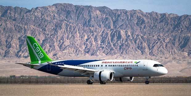 香港に初飛来を予定する中国国産旅客機Ｃ919（香港政府民航処提供）