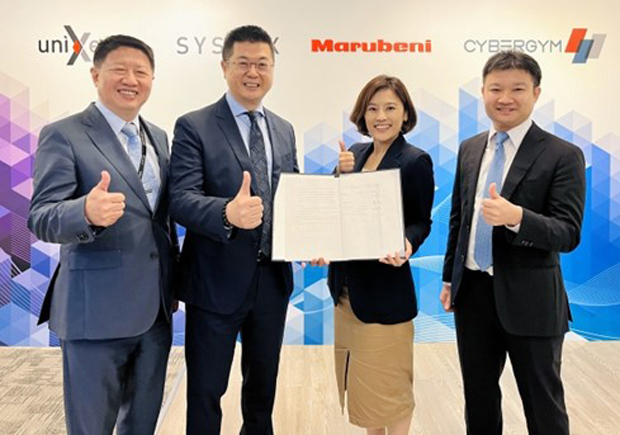 丸紅は６日、サイバージムジャパン、精誠資訊グループとＯＴセキュリティー分野における事業開発・販売協業に関する覚書を締結したと発表した（丸紅提供） 