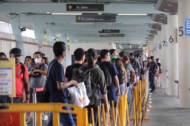 マレーシア政府が導入したデジタル入国カードの登録対象からシンガポール人が除外された（ST PHOTO: GIN TAY）