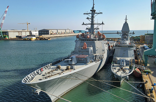 グラフェン減衰材を初適用した艦艇（ＨＤ現代重工業提供）