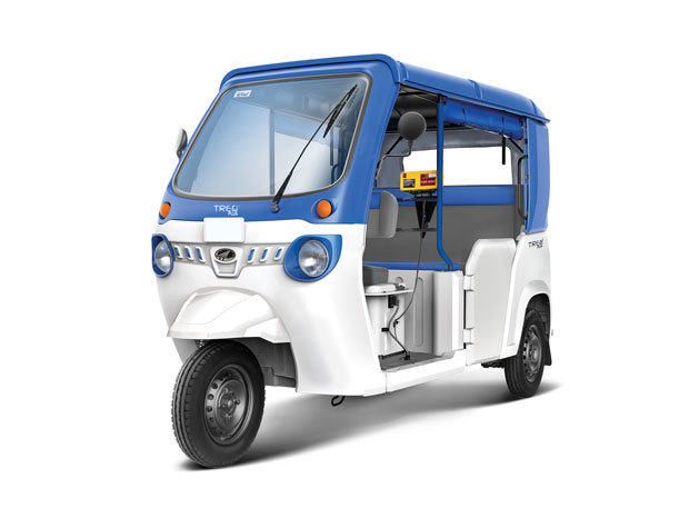 マヒンドラ・ラストマイル・モビリティーが製造する電動三輪車の一つ「トレオ・プラス」（同社提供）