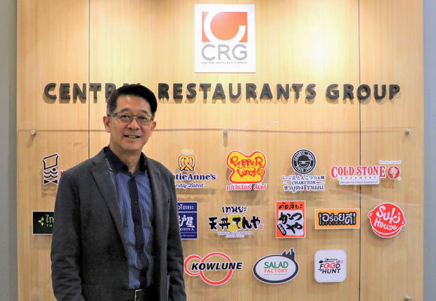ＣＲＧのナス氏は、日本企業と良い関係を築けていると笑顔。年内に、新たな日系飲食ブランドの誘致や合弁事業について発表できる予定だと話した＝14日、タイ・バンコク（ＮＮＡ撮影）