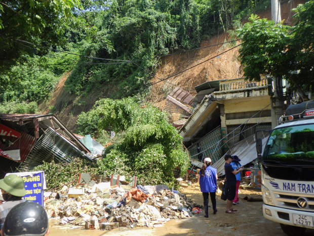 ラオカイ省の台風11号の被災地（ベトナム防災アドバイザー鈴木氏提供）