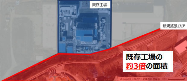 関東電化ファインプロダクツ韓国の生産拠点イメージ図（関東電化工業提供）