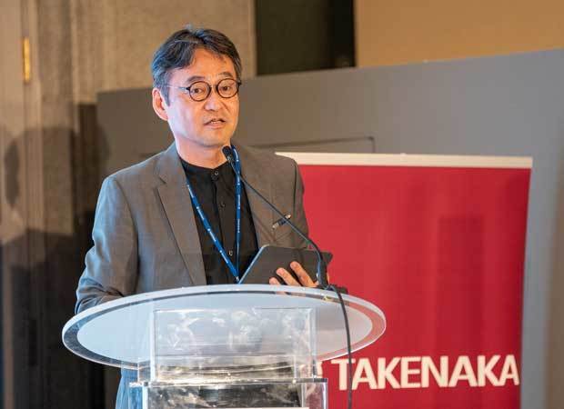 イベントで登壇する竹中工務店の小椎尾氏（同社提供）