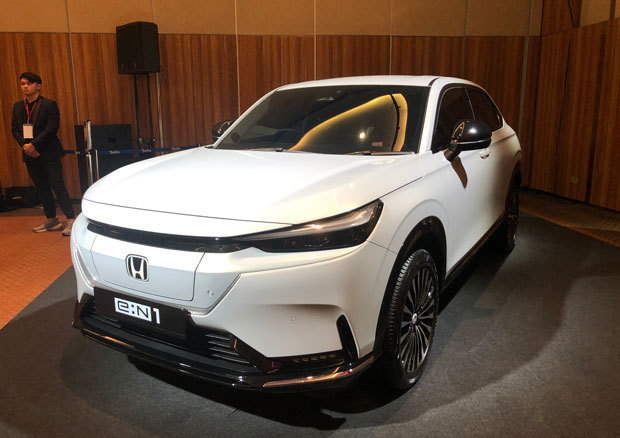 ホンダ初のＥＶ「ｅ：Ｎ１」＝２月、スランゴール州（ＮＮＡ撮影）