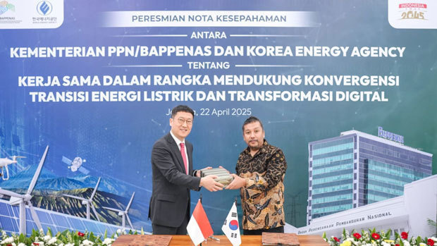 国家開発企画庁（バペナス）と韓国エネルギー公団は、持続可能なインフラ開発に向けた協力覚書を締結した（同庁提供）