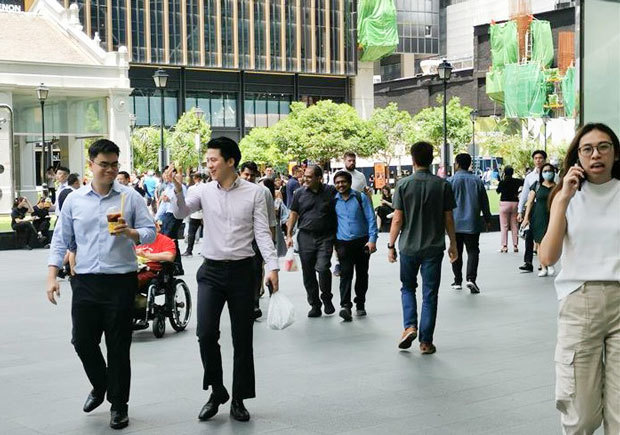 シンガポールの2025年１～３月期の失業率は2.1％に上昇した＝シンガポール中心部（ＮＮＡ撮影）