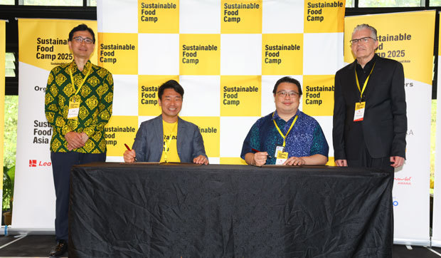 Sustainable Food Asiaは、ゲンティン・グループと基本合意書を交わした＝４月22日、パハン州（Sustainable Food Asia提供）