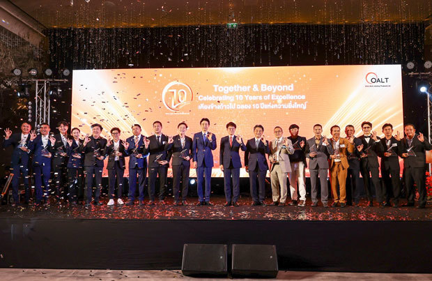 オリコ・オート・リーシング（タイランド）は設立10周年を記念した式典を開いた（同社提供）
