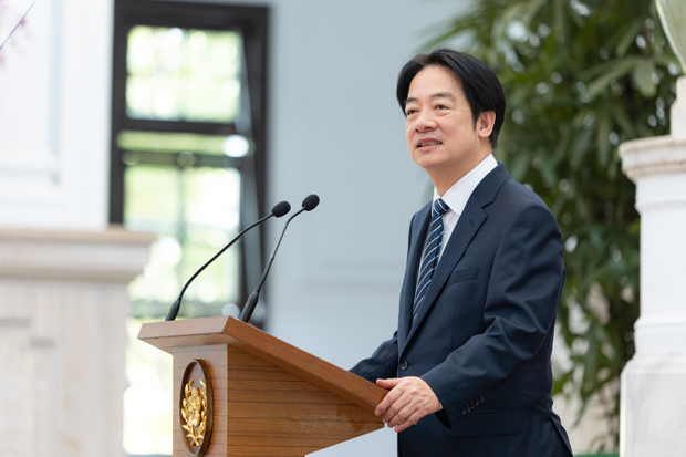 頼清徳総統は５月20日、就任１周年を迎えて総統府で演説した（総統府リリースより）