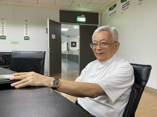 和大工業の沈国栄董事長＝10日（中央通信社）