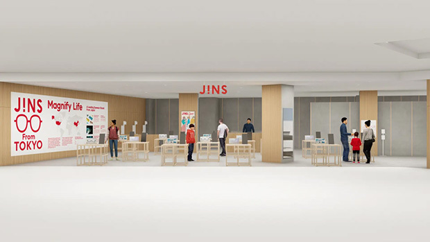 ジンズホールディングスはベトナム１号店の開業に先駆けポップアップストアを開設する（同社提供）