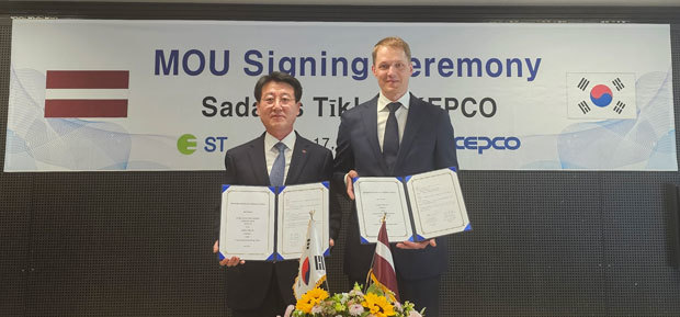 韓国電力公社はラトビアの配電会社サダレス・ティクルズと業務提携を締結（同社提供）
