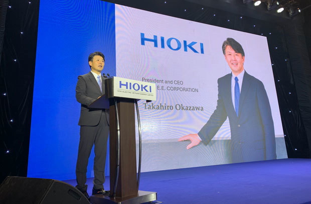 ＨＩＯＫＩの岡澤社長はベトナム事業の成長に期待する＝27日、ハノイ