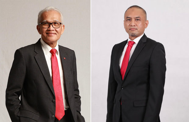 プラサラナ・マレーシアの会長に任命されたモハド氏（左）と社長兼ＣＥＯに任命されたアミル氏（ラピッドＫＬの公式フェイスブックより）
