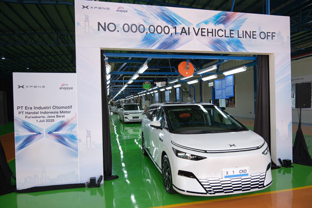 中国・広州小鵬汽車科技（Xpeng）は１日、海外初のＥＶ生産をインドネシアで開始した（エラジャヤ・アクティブ・ライフスタイル提供）