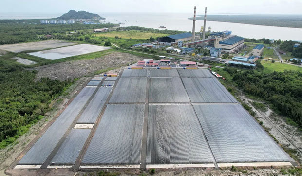 ちとせ研究所が、国立研究開発法人新エネルギー・産業技術総合開発機構（ＮＥＤＯ）の委託事業として建設した「ちとせ・カーボン・キャプチャー・セントラル」（ちとせ研究所提供）