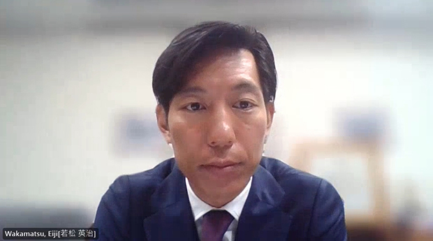 ＮＮＡのオンライン取材に応じる国際協力機構（ＪＩＣＡ）インド事務所の若松英治次長＝７月18日（ＮＮＡ撮影）