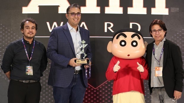 アニメ「クレヨンしんちゃん」がインドで開かれたアニメーションアワード「ＡＮＮアワード2025」で２つの賞を受賞した＝©2025 AnimationXpress All Rights Reserved.