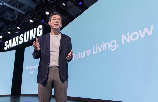 「向こう３年間でＡＩ家電10億台を普及させる」と語る、サムスン電子のキム・チョルギ副社長（同社提供）