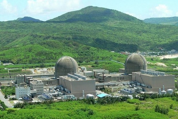 今年５月に第３原発の２号機が運転を停止し、台湾で稼働する原発はゼロになった（台湾電力提供）