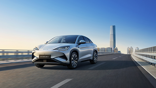 ＢＹＤコリアが予約受け付けを開始したＥＶ「シーライオン７」（同社提供）