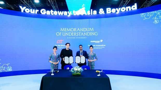 マレーシア航空はコーポレート・インフォメーション・トラベル（ＣＩＴ）と東南アジア諸国連合（ＡＳＥＡＮ）におけるスポーツツーリズムの推進に向け覚書を締結した（マレーシア航空提供）