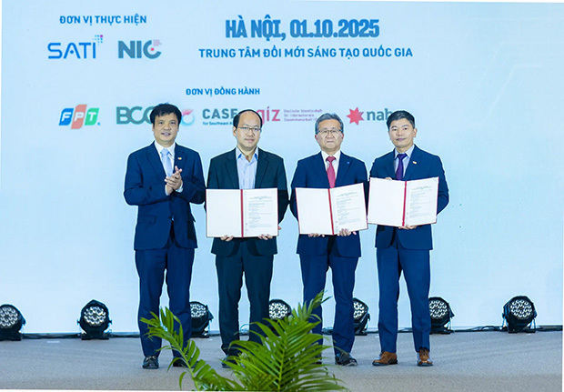 コニカミノルタとベトナムのＮＩＣ、ＦＰＴソフトウェアジャパンは医療ソリューションの開発で協力する（コニカミノルタ提供）