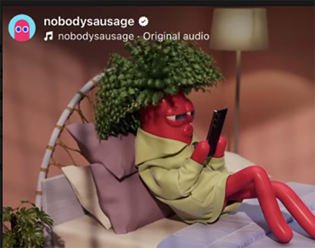 ソーセージを模したキャラクター「ノーバディー・ソーセージ」