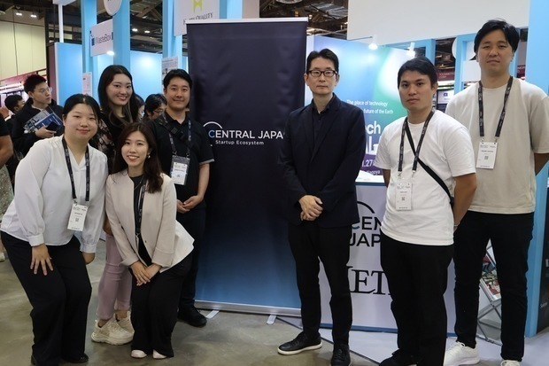 セントラル・ジャパン・スタートアップ・エコシステム・コンソーシアムは、２回目の出展＝10月29日、シンガポール湾岸部（ＮＮＡ撮影）