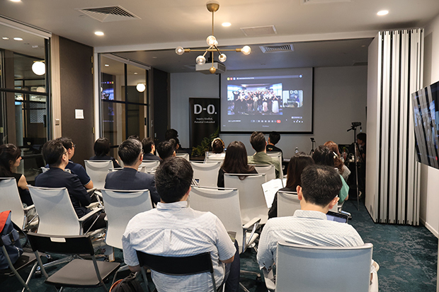 ＪＴとリバネスは14日、ディーゼロ．の初のピッチコンテストを開催した＝シンガポール中心部（ＮＮＡ撮影）