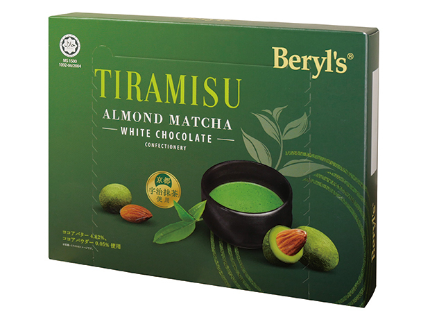 販路限定フレーバーの一つであるティラミスアーモンドホワイト抹茶（ドウシシャ提供）