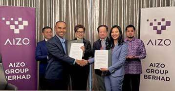 アイゾ・グループは、サラワク州に環境に優しいアスファルト原料ビチューメン（歴青）の工場を設置するため、Ｋ２ビチューメンと覚書を締結した（ＰＲ会社提供）