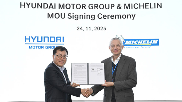現代自動車と起亜はタイヤ大手の仏ミシュランと技術の共同開発に関する覚書を結んだ（現代自グループ提供）