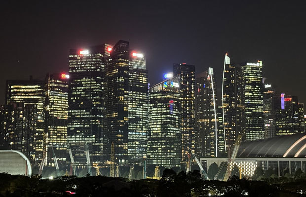 アジア企業は米相互関税化の貿易政策に適応している＝シンガポール中心部（ＮＮＡ撮影）
