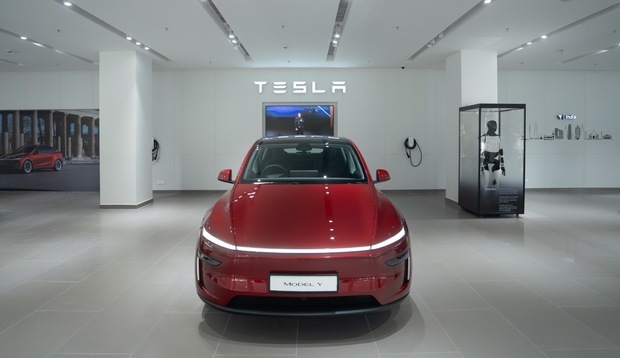 テスラは販売店「テスラ・センター」をインド北部グルガオンで開設すると発表した（同社提供）
