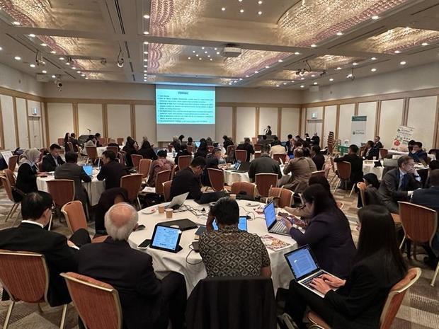 シンポジウムではＡＳＥＡＮ諸国が自国の取り組みを紹介した＝11月25日、東京（ＮＮＡ撮影）