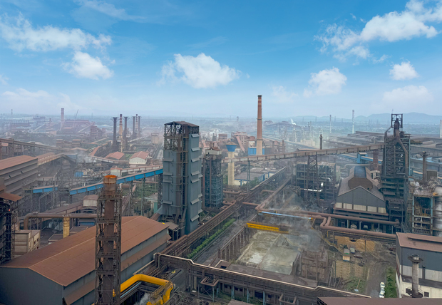 ＪＳＷスチール子会社ＢＰＳＬの一貫製鉄所＝インド東部オディシャ州サンバルプル
