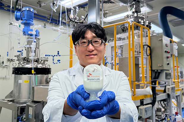 ＬＦＰバッテリーから回収できる炭酸リチウム（ＳＫイノベーション提供）